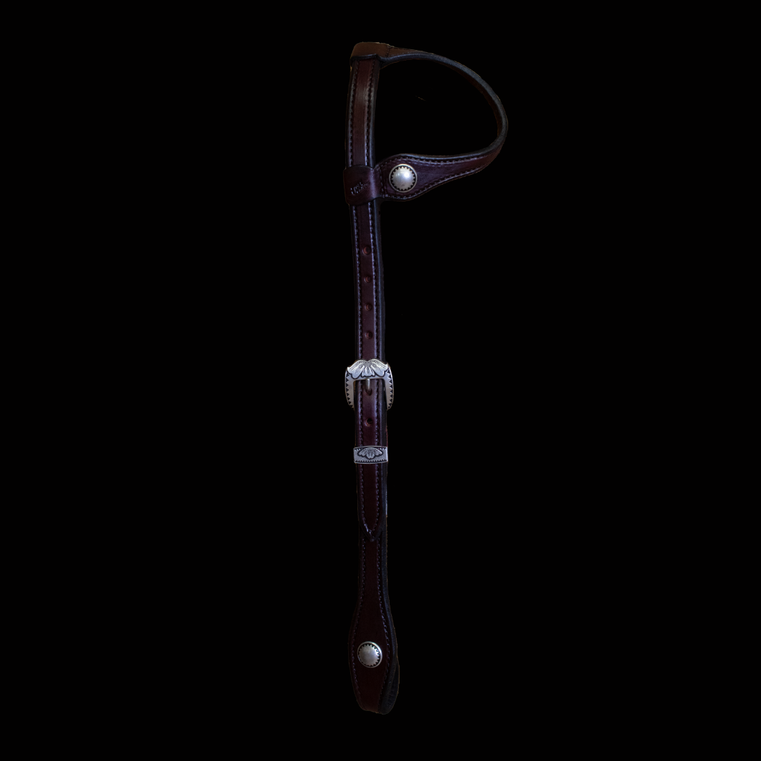 Bordeaux Headstall w/Concho on Earpiece