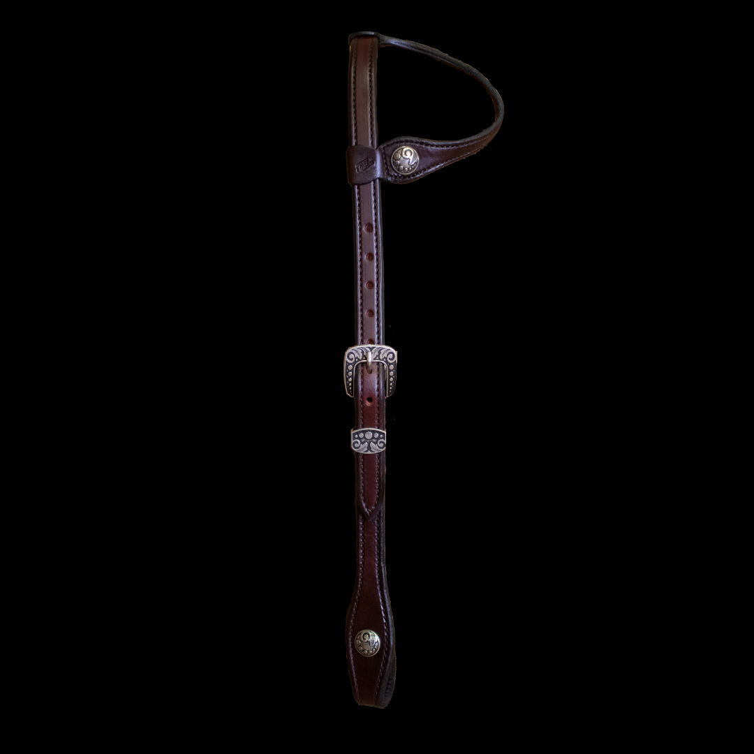 Bordeaux Headstall w/Concho on Earpiece