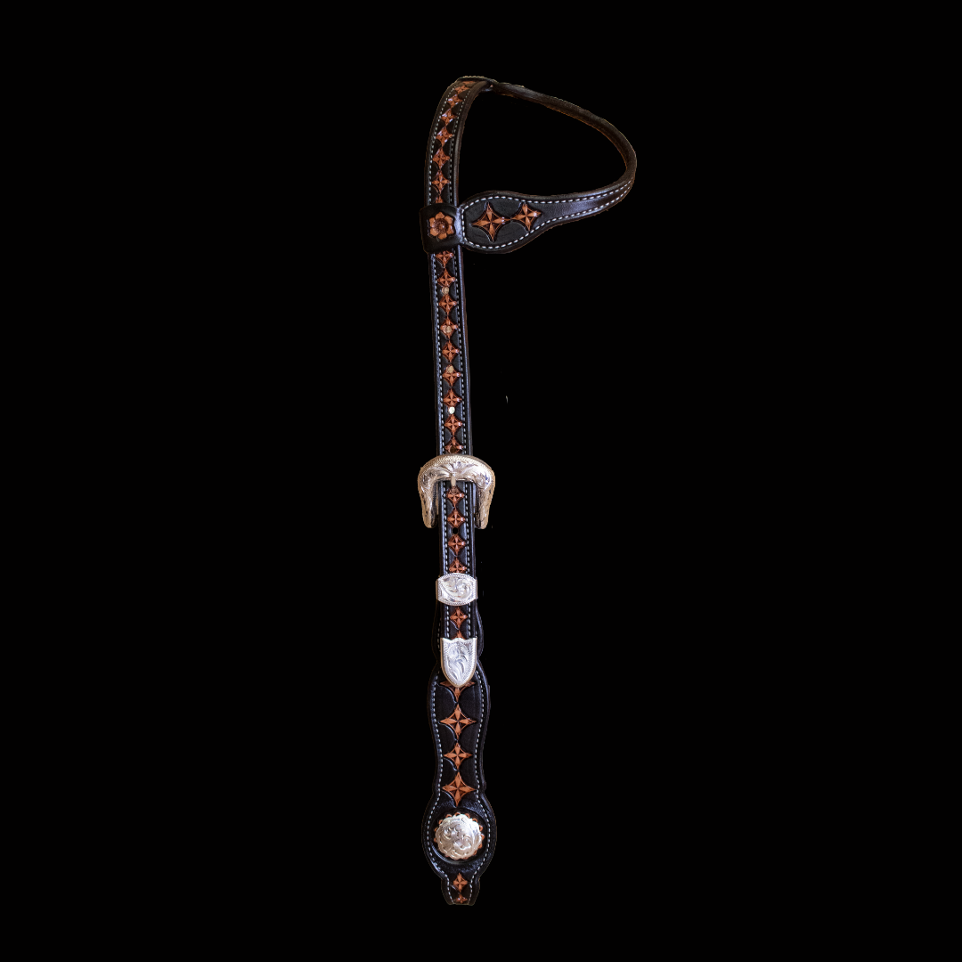 Double Cross Solitaire One Ear Headstall