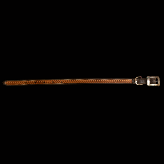 Weave Tooled Dog Collar