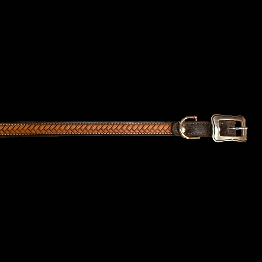 Weave Tooled Dog Collar
