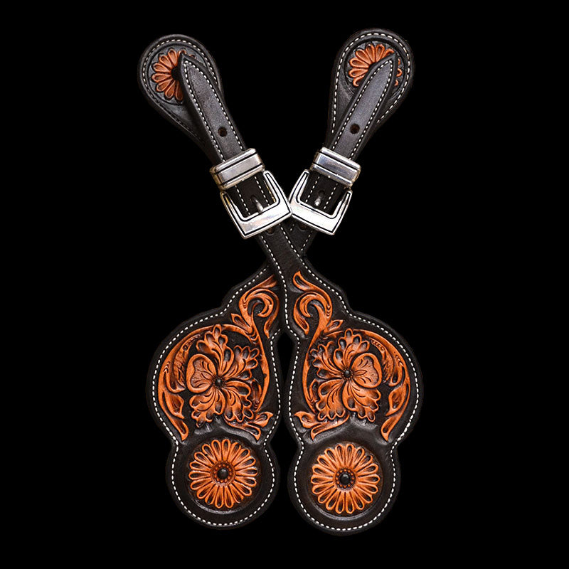 Snakes and Roses- Custom Spur Straps shops