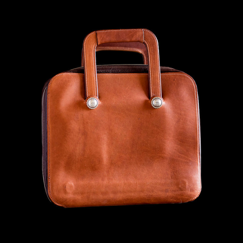 Cognac Zipped Ring Binder