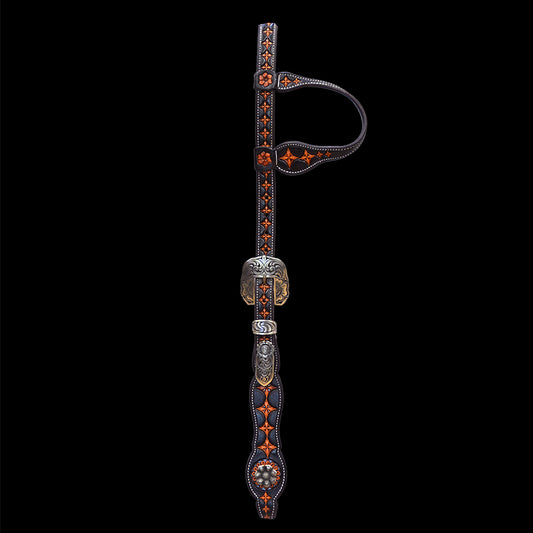Double Cross Solitaire One Ear Headstall