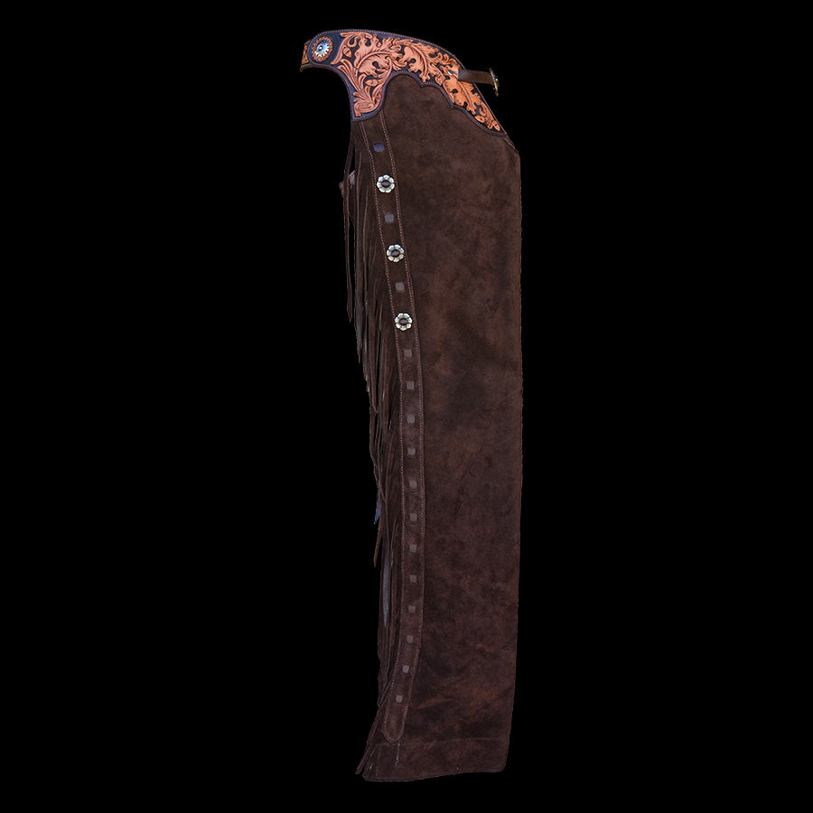 Rich Brown Shotgun Chaps – Joey Jemison Custom Leather